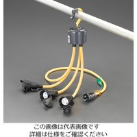 エスコ AC125V/15A/1.2m 延長コード(3口) EA815GC-31 1個（直送品）