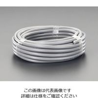 エスコ 300V/ 7A/ 20m ビニールキャブタイヤケーブル(2芯/灰) EA940AH-102 1セット(3巻)（直送品）