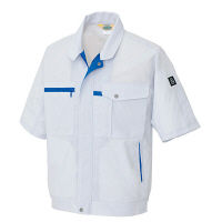 アイトス HERO’S UNIFORM 半袖ブルゾン（男女兼用） シルバーグレー M AZ-5361-003-M（直送品）