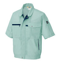 アイトス HERO’S UNIFORM 半袖ブルゾン（男女兼用） アースグリーン S AZ-5361-005-S（直送品）