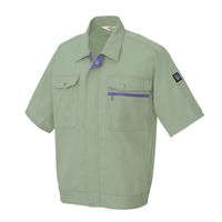 アイトス HERO’S UNIFORM 半袖ブルゾン アースグリーン 3L AZ-5371-005-3L（直送品）