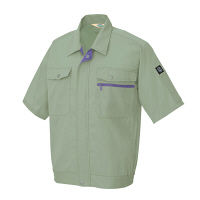アイトス HERO’S UNIFORM 半袖ブルゾン アースグリーン S AZ-5371-005-S（直送品）