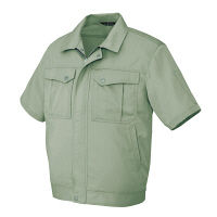 アイトス HERO’S UNIFORM 半袖ブルゾン アースグリーン LL AZ-5661-005-LL（直送品）