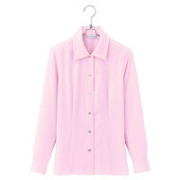 アイトス Pieds 長袖ブラウス ピンク 21号 HCB2951-038-21（直送品）