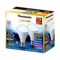 パナソニック LED電球広配光60型昼光色2個パック LDA7DGE17K60ESW22T 1パック（2個入）（直送品）