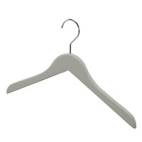 店研創意 木製ハンガー ラバーグレー10本組 平型W38cm 6533-150 1セット（直送品）