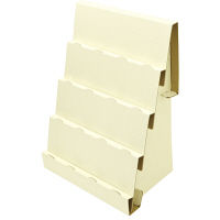 ササガワ ORIGINAL WORKS 紙製組立式傾斜かざり棚 ホワイト 44-5805 2個袋入（取寄品）