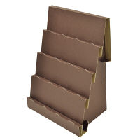ササガワ ORIGINAL WORKS 紙製組立式傾斜かざり棚 ブラウン 44-5807 2個袋入（取寄品）