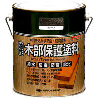 ニッペホームプロダクツ 油性木部保護塗料 1.6L オリーブ 4976124519635（直送品）