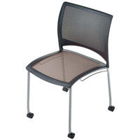 axona AICHI 愛知 スタッキングチェア ルッシュ LUSH-MAC（FLU-4グレー） キャスター脚 グレー 4脚セット（直送品）