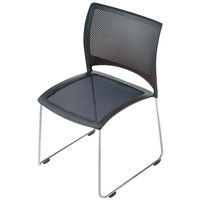 axona AICHI 愛知 スタッキングチェア ルッシュ LUSH-SX（FLU-1ブラック） ループ脚 ブラック 6脚セット（直送品）