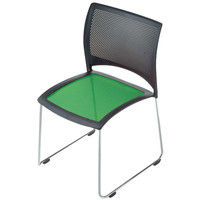 axona AICHI 愛知 スタッキングチェア ルッシュ LUSH-SX（FLU-3グリーン） ループ脚 グリーン 4脚セット（直送品）