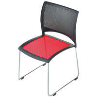 axona AICHI 愛知 スタッキングチェア ルッシュ LUSH-SX（FLU-5レッド） ループ脚 レッド 5脚セット（直送品）