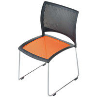 axona AICHI 愛知 スタッキングチェア ルッシュ LUSH-SX（FLU-6オレンジ） ループ脚 オレンジ 5脚セット（直送品）
