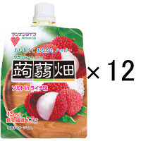 マンナンライフ クラッシュタイプの蒟蒻畑 ソルトinライチ味 1セット（12個）