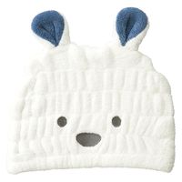 シービージャパン 吸水アニマルキッズキャップ シロクマ 吸水力3倍 マイクロファイバー 素早く速乾 マシュマロ肌触り 1個