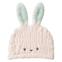 シービージャパン 吸水アニマルキッズキャップ ウサギ 吸水力3倍 マイクロファイバー 素早く速乾 マシュマロ肌触り 1個