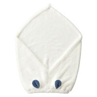 シービージャパン 吸水アニマルヘアターバン シロクマ 吸水力3倍 マイクロファイバー 素早く速乾 マシュマロ肌触り 1個