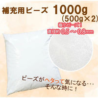 2セット 補充用ビーズ 1000g ビーズクッション 詰め替え 中材  小ビーズ（直送品）