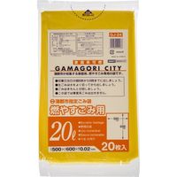 ジャパックス 愛知県蒲郡市指定袋　可燃用 20L　20P GJ24 20枚ｘ30冊（600枚）/ケース（直送品）