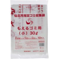 ジャパックス 秋田県仙北市指定 可燃 30L(小) 手付 10P SEB30 10枚ｘ50冊（500枚）/ケース（直送品）