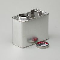 エスコ 0.5L 取手付角缶(スチール製) EA508TM-141 1セット(15個 エスコ 0.5L 取手付角缶(スチール製) EA508TM-141 1セット(15個