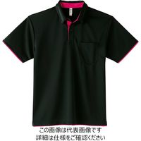 トムス ドライレイヤードBDポケ付ポロシャツ ブラック×ホットピンク S 00315-AYP-746-S 1セット(2枚)（直送品）