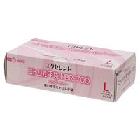 三興化学工業　エクセレントニトリル手袋 NBR-700　パウダーフリー　ラベンダー　Lサイズ　270140　1箱（100枚入）（使い捨てグローブ）（わけあり品）