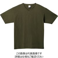 トムス 5.6オンスヘビーウエイトVネックTシャツ アーミーグリーン 00108-VCT-037