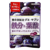 養命酒製造 グミＸサプリ 鉄分＆葉酸 40g x6 6575230 1箱(6入)（直送品）