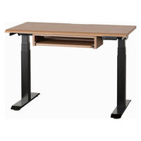 【組立設置込】小島工芸 電動昇降デスク JDEA-110 幅1100×奥行600mm ウォールモカ×ブラック 1台（直送品）