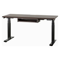 【組立設置込】小島工芸 電動昇降デスク JDEA-150 幅1500×奥行600mm ウッディウェンジ×ブラック 1台（直送品）