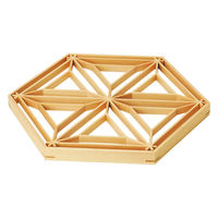 ヤマコー ひのき六角組子重(中)蓋ワーロン付(桔梗麻の葉) 28139 1個（直送品）