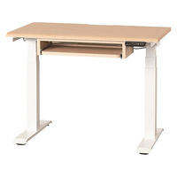 【組立設置込】小島工芸 電動昇降デスク JDEA-100 幅1000×奥行600mm チェリーナチュラル×ホワイト 1台（直送品）