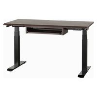 【組立設置込】小島工芸 電動昇降デスク JDEA-130 幅1300×奥行600mm ウッディウェンジ×ブラック 1台（直送品）