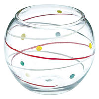 ヤマコー 水風船硝子珍味入 赤 27973 1個（直送品）