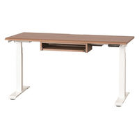 【組立設置込】小島工芸 電動昇降デスク JDEA-150 幅1500×奥行600mm ウォールモカ×ホワイト 1台（直送品）