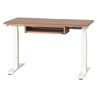 【組立設置込】小島工芸 電動昇降デスク JDEA-120 幅1200×奥行600mm ウォールモカ×ホワイト 1台（直送品）
