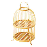 ヤマコー 竹・千筋アフタヌーンティー篭 12468 1個（直送品）