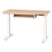 【組立設置込】小島工芸 電動昇降デスク JDEA-120 幅1200×奥行600mm チェリーナチュラル×ホワイト 1台（直送品）