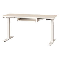 【組立設置込】小島工芸 電動昇降デスク JDEA-150 幅1500×奥行600mm ホワイト 1台（直送品）