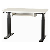 【組立設置込】小島工芸 電動昇降デスク JDEA-110 幅1100×奥行600mm ホワイト×ブラック 1台（直送品）