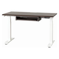 【組立設置込】小島工芸 電動昇降デスク JDEA-130 幅1300×奥行600mm ウッディウェンジ×ホワイト 1台（直送品）