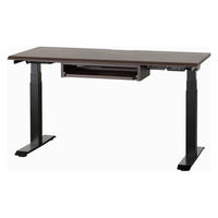 【組立設置込】小島工芸 電動昇降デスク JDEA-140 幅1400×奥行600mm ウッディウェンジ×ブラック 1台（直送品）