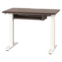 【組立設置込】小島工芸 電動昇降デスク JDEA-100 幅1000×奥行600mm ウッディウェンジ×ホワイト 1台（直送品）