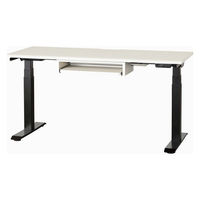 【組立設置込】小島工芸 電動昇降デスク JDEA-150 幅1500×奥行600mm ホワイト×ブラック 1台（直送品）