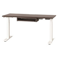 【組立設置込】小島工芸 電動昇降デスク JDEA-150 幅1500×奥行600mm ウッディウェンジ×ホワイト 1台（直送品）