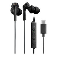 オーディオテクニカ  ノイズキャンセリングＵＳＢ　ＴｙｐｅーＣ用イヤホン　ブラック ATH-CKS330NC BK（直送品）