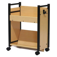 【軒先渡し】林製作所 アンダーデスクワゴン ナチュラル ブラック×ナチュラル YS-L9 1台（直送品）