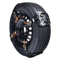 万方商事 簡単取付タイヤチェーン ブラック a3608020 1セット(2本分入)（直送品）